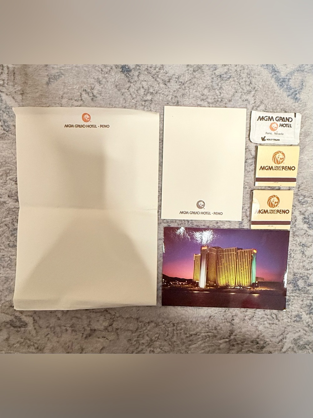 Vintage MGM Grand Hotel - Reno Cream Branded Notepad Set